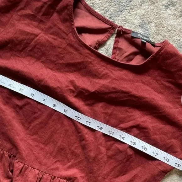 Madewell burgundy corduroy dress - Picture 3 of 4